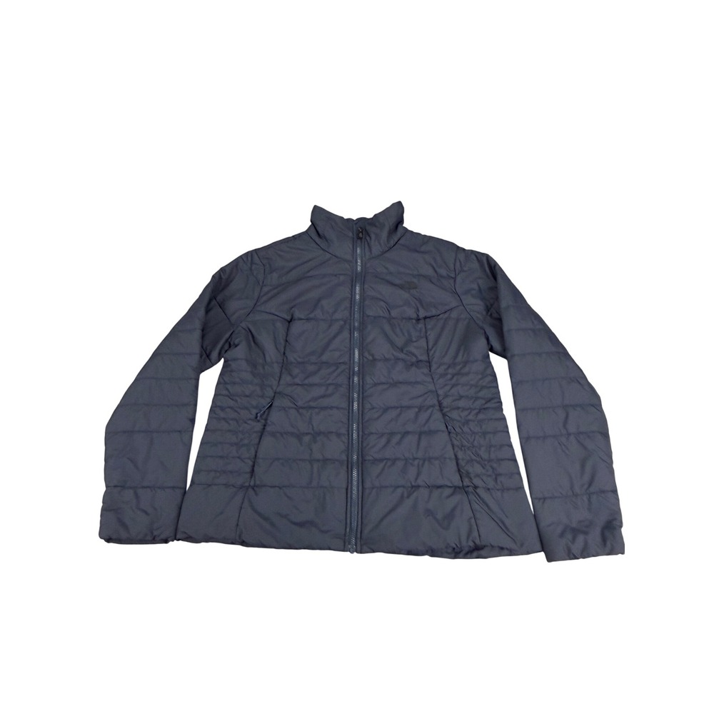 The North Face Womens XL Navy Blue Puffer Jacket Full Zip Quilted Insulated Coat